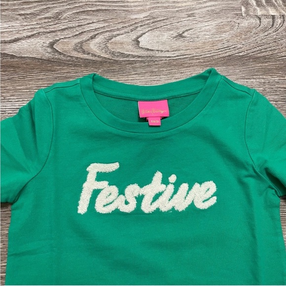 Lilly Pulitzer Mini Rami Festive Sweatshirt
Green Holiday Kids Med 6-7 yr Girls - Picture 3 of 11